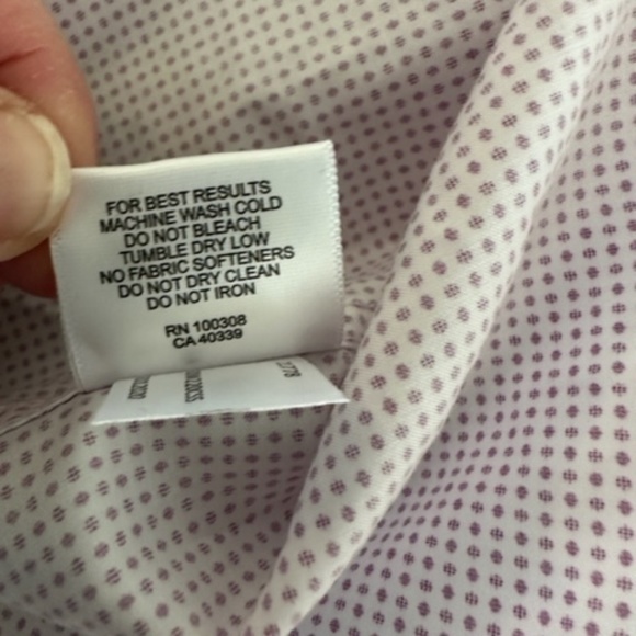Men's Peter Millar Geo Pink Purple Short Sleeve Button-Down Shirt XL-EUC - Picture 9 of 9